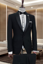 Load image into Gallery viewer, Black Slim-Fit Tuxedo - 3 Piece
