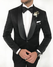 Load image into Gallery viewer, Armstrong Black Slim-Fit Tuxedo
