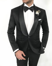 Load image into Gallery viewer, Armstrong Black Slim-Fit Tuxedo
