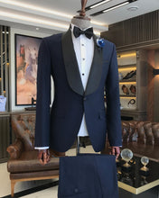Load image into Gallery viewer, Navy Blue Slim-Fit Tuxedo - 3 Piece
