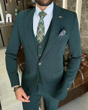 Load image into Gallery viewer, Royce Clayton Slim-Fit Solid Green Suit
