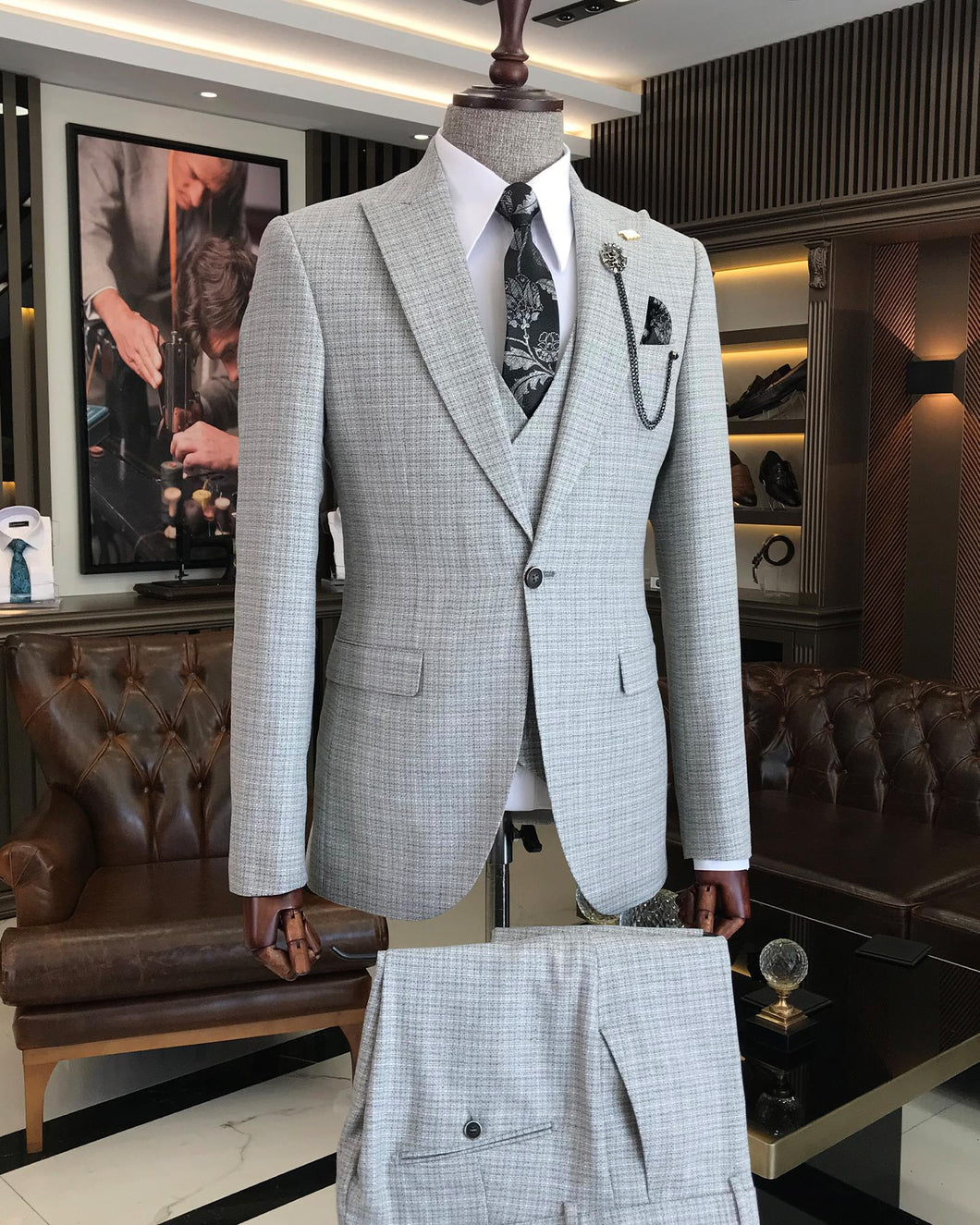 Everett Slim-Fit Gray Suit