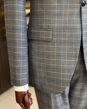 Charger l&#39;image dans la galerie, Stanley Slim-Fit Plaid Gray Suit
