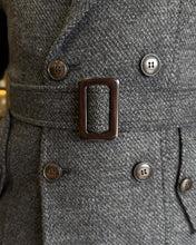Carica l&#39;immagine nel visualizzatore di Gallery, Madison Double-Breasted Belted Slim Fit Gray Coat
