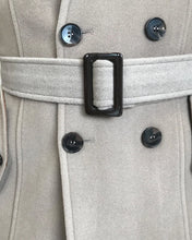 Cargar imagen en el visor de la galería, Madison Double-Breasted Belted Slim Fit Vizon Coat
