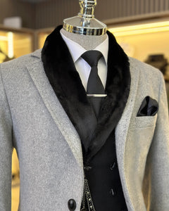 Nebraska Slim Fit Gray Overcoat