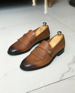 Allen Adams Calfskin Tan Leather Shoes