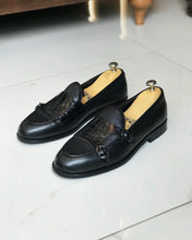 Charger l&#39;image dans la galerie, Allen Adams Black Double Strap Leather Shoes
