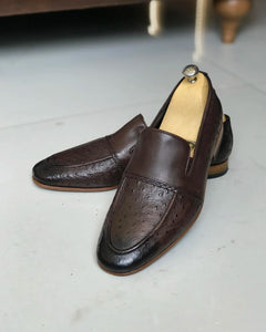 Allen Adams Calfskin Brown Leather Shoes