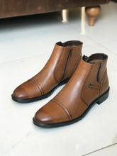 Charger l&#39;image dans la galerie, Allen Adams Taba Leather Chelsea Boots
