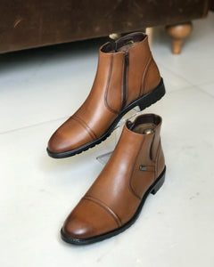 Allen Adams Taba Leather Chelsea Boots