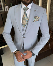 Load image into Gallery viewer, Royce Laverty Slim-Fit Solid Light Blue Suit
