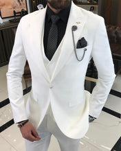 Load image into Gallery viewer, Everett Slim-Fit Solid Ivory Suit
