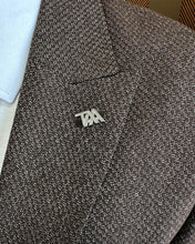 Cargar imagen en el visor de la galería, Royce Russell Slim-Fit Herringbone Brown Suit
