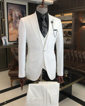 Cargar imagen en el visor de la galería, Everett Slim-Fit Solid Ivory Suit
