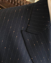 Charger l&#39;image dans la galerie, Clark Slim-Fit Striped Double Breasted Neutral Black Suit

