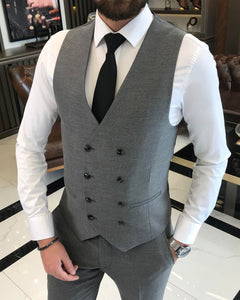 Elliott Slim-Fit Solid Gray Suit