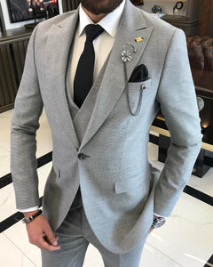 Everett Slim-Fit Solid Gray Suit
