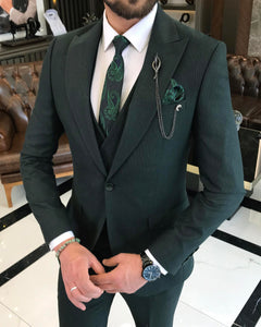 Elliott Slim-Fit Solid Green Suit