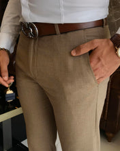 Charger l&#39;image dans la galerie, Marcel Barone Brown Slim Fit Solid Pants
