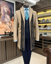 Load image into Gallery viewer, Nebraska Slim Fit Beige Overcoat
