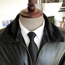 Charger l&#39;image dans la galerie, Chelsea Lambskin Leather Slim Fit Black Jacket
