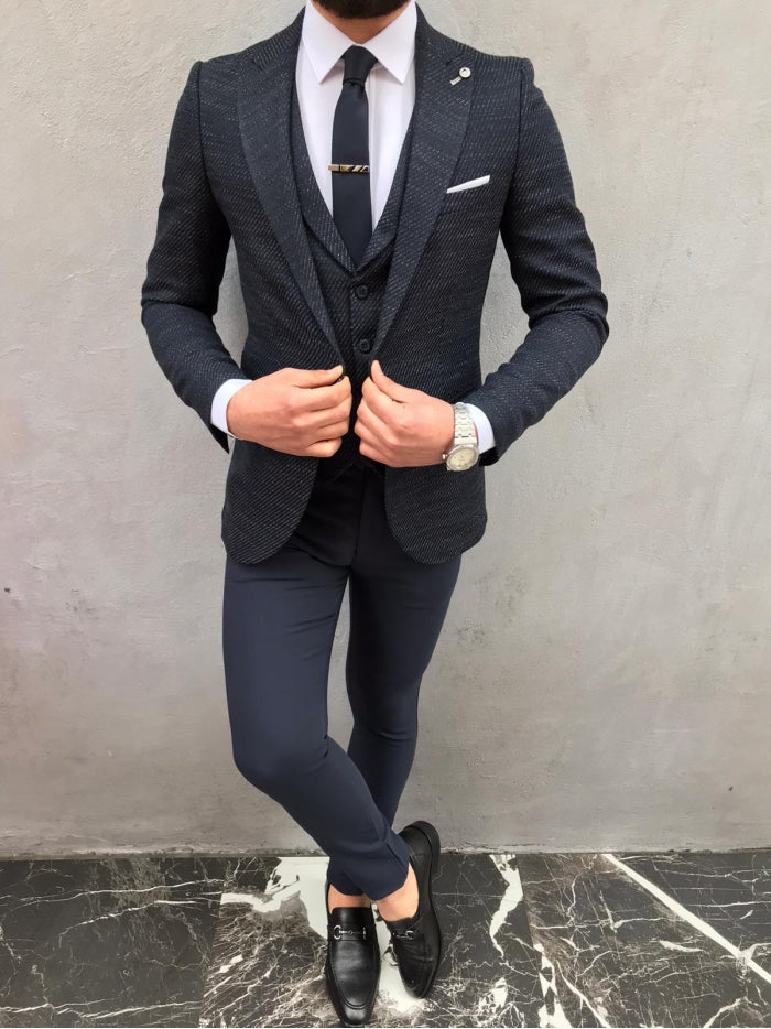 Egon Navy Blue Slim-Fit Suit