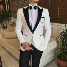 Load image into Gallery viewer, Bernard White Slim-Fit Tuxedo
