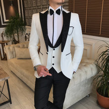 Load image into Gallery viewer, Bernard White Slim-Fit Tuxedo
