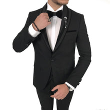 Load image into Gallery viewer, Black Slim-Fit Tuxedo - 3 Piece
