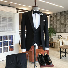 Load image into Gallery viewer, Egon Black Slim-Fit Tuxedo
