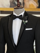 Cargar imagen en el visor de la galería, Black Slim-Fit Tuxedo - 4 Piece
