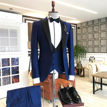 Load image into Gallery viewer, Bernard Navy Blue Slim-Fit Tuxedo

