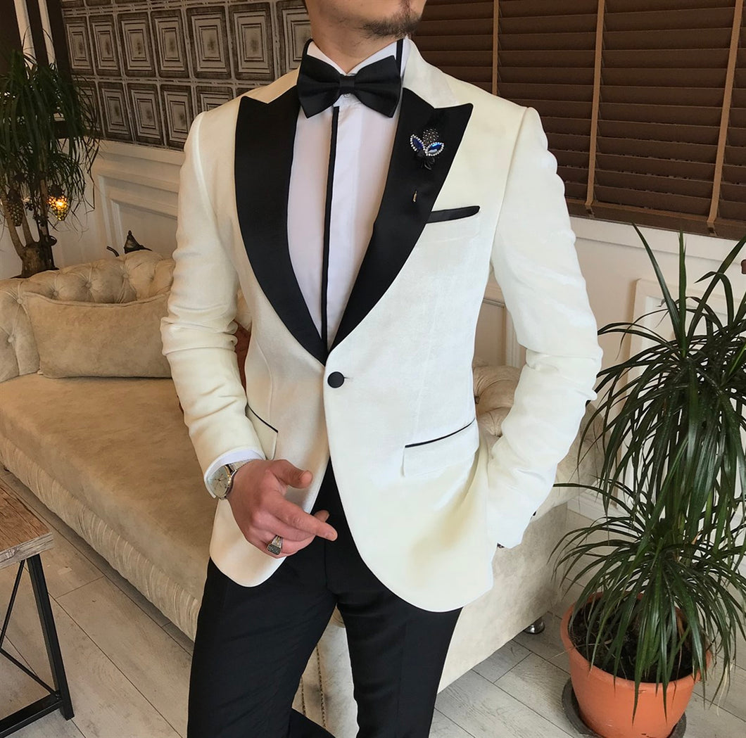 Armstrong White Slim-Fit Tuxedo