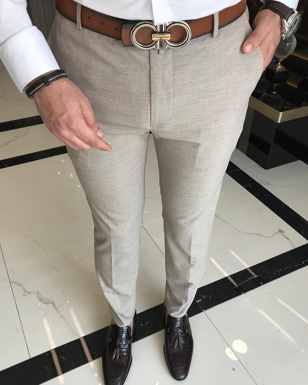 Dominic Vizon Slim Fit Solid Pants