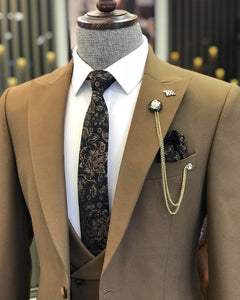 Bennett Slim-Fit Solid Brown Suit