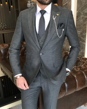 Load image into Gallery viewer, Malcolm Slim-Fit Solid Anthracite Suit
