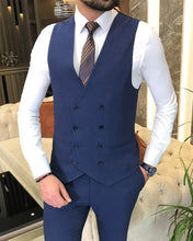 Load image into Gallery viewer, Bram Castle Blue Solid Slim Fit Suit
