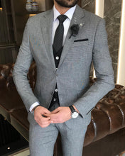 Load image into Gallery viewer, Malcolm Slim Fit Solid Grey Suit
