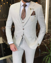 Load image into Gallery viewer, Malcolm Slim-Fit Solid Beige Suit
