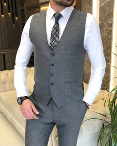 Beau Grey Slim Fit Suit