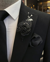 Carica l&#39;immagine nel visualizzatore di Gallery, Bennett Slim-Fit Solid Black Suit
