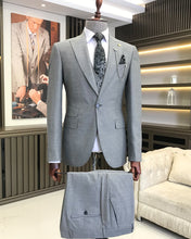 Charger l&#39;image dans la galerie, Alessandro Michele Slim Fit Solid Grey Suit
