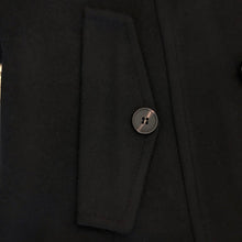 Carica l&#39;immagine nel visualizzatore di Gallery, Madison Double-Breasted Belted Slim Fit Black Coat
