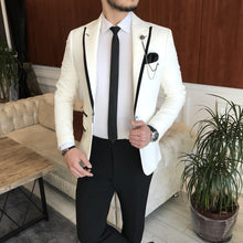 Charger l&#39;image dans la galerie, New Look White Single Breasted Slim-Fit Blazer
