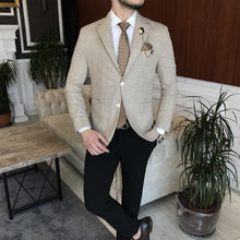 Load image into Gallery viewer, New Look Cream Single Breasted Slim-Fit Blazer
