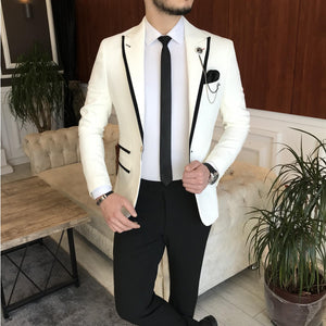 New Look White Single Breasted Slim-Fit Blazer