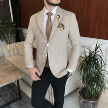 Load image into Gallery viewer, New Look Cream Single Breasted Slim-Fit Blazer

