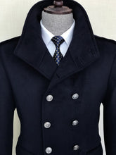 Load image into Gallery viewer, Alaska Double-Breasted Slim Fit Dark Blue Coat
