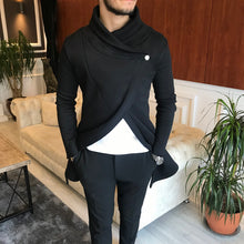 Load image into Gallery viewer, Whitney Black Solid Shawl Neck Lightweight Open Front Long Length Cardigan
